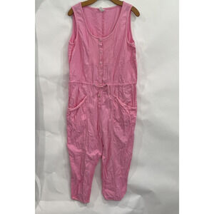 La Blanca Sz L Pink Jumpsuit Coverup Pool Party Barbie Comfort Sporty Beachy Fun
